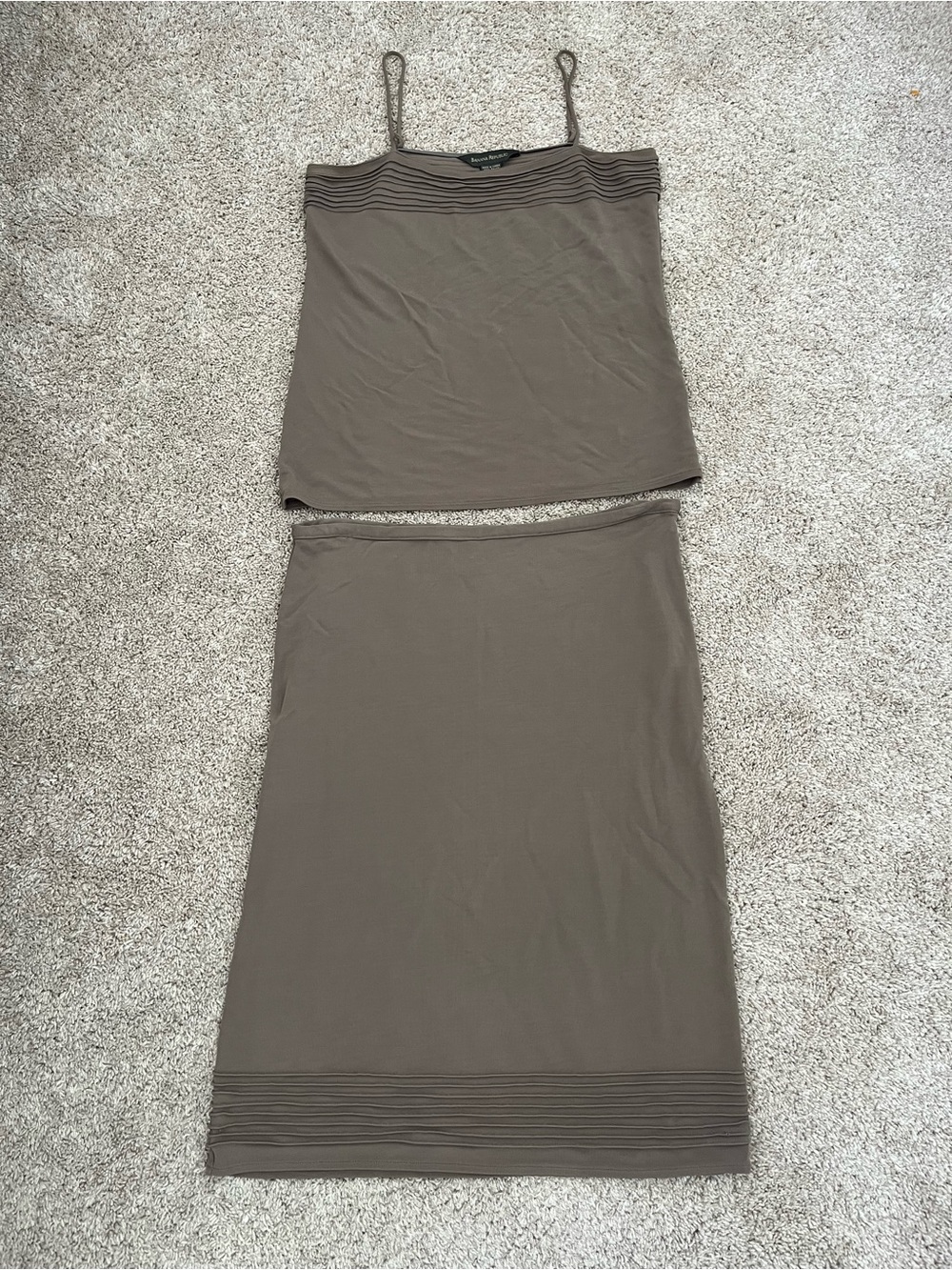 Vintage Banana Republic Tank Skirt Set Women’s Medium/10 Brown Y2K 90s